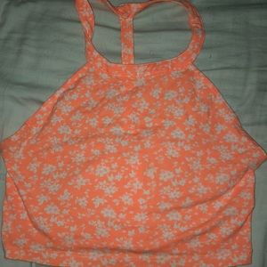 Charlotte Russe Neon Orange Crop Top